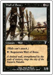 [169]【JP】【FOIL】骨の壁/Wall of Bone【7ED】[U][黒]