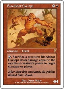 [176]【JP】血まなこのサイクロプス/Bloodshot Cyclops【7ED】[R][赤]