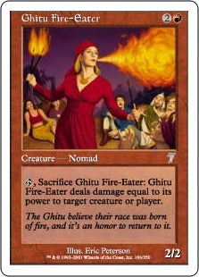 [184]【JP】【FOIL】ギトゥの火喰い人/Ghitu Fire-Eater【7ED】[U][赤]