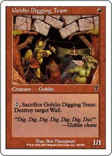 [186]【EN】ゴブリン穴掘り部隊/Goblin Digging Team【7ED】[C][赤]