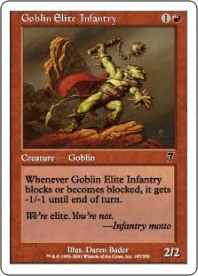[187]【EN】【FOIL】ゴブリン精鋭歩兵部隊/Goblin Elite Infantry【7ED】[C][赤]