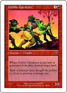 [188]【JP】ゴブリンの庭師/Goblin Gardener【7ED】[C][赤]