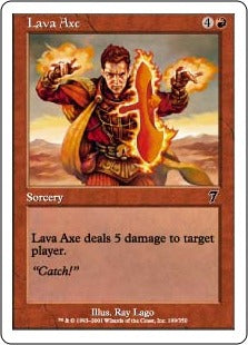 [199]【JP】【FOIL】溶岩の斧/Lava Axe【7ED】[C][赤]