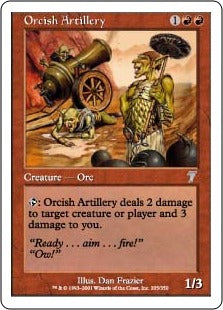 [205]【EN】【FOIL】オーク弩弓隊/Orcish Artillery【7ED】[U][赤]