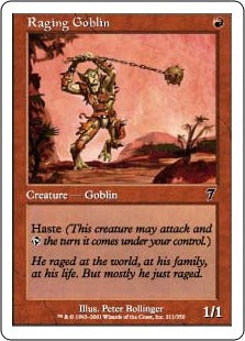 [211]【JP】【FOIL】怒り狂うゴブリン/Raging Goblin【7ED】[C][赤]