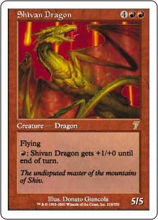 [218]【EN】シヴ山のドラゴン/Shivan Dragon【7ED】[R][赤]