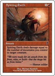 [220]【JP】【FOIL】大地の飛礫/Spitting Earth【7ED】[C][赤]