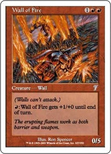 [227]【EN】【FOIL】炎の壁/Wall of Fire【7ED】[U][赤]