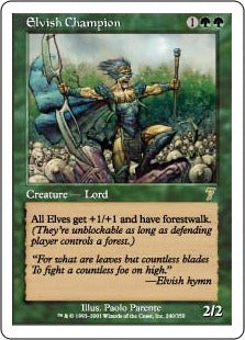 [240]【EN】【FOIL】エルフのチャンピオン/Elvish Champion【7ED】[R][緑]