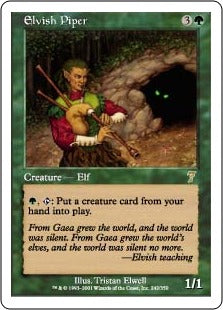 [242]【JP】【FOIL】エルフの笛吹き/Elvish Piper【7ED】[R][緑]