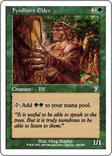 [246]【EN】フィンドホーンの古老/Fyndhorn Elder【7ED】[U][緑]