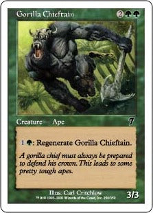 [250]【EN】【FOIL】ゴリラの酋長/Gorilla Chieftain【7ED】[C][緑]