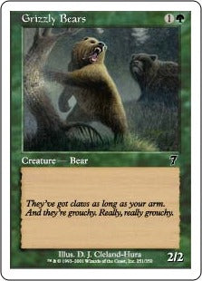 [251]【EN】【FOIL】灰色熊/Grizzly Bears【7ED】[C][緑]