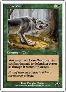 [254]【JP】【FOIL】一匹狼/Lone Wolf【7ED】[C][緑]