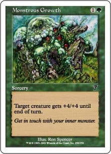 [258]【JP】【FOIL】超巨大化/Monstrous Growth【7ED】[C][緑]