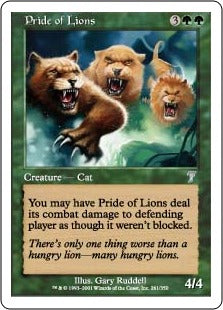[261]【EN】【FOIL】ライオンの群れ/Pride of Lions【7ED】[U][緑]