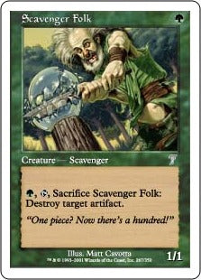 [267]【EN】【FOIL】ゴミあさり/Scavenger Folk【7ED】[U][緑]