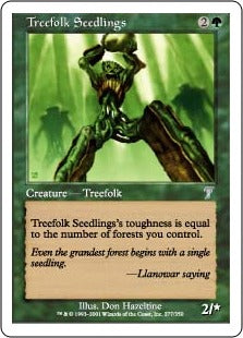 [277]【JP】【FOIL】ツリーフォークの若木/Treefolk Seedlings【7ED】[U][緑]