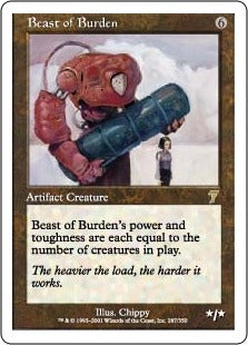[287]【EN】【FOIL】役畜/Beast of Burden【7ED】[R][茶]