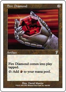[296]【EN】緋色のダイアモンド/Fire Diamond【7ED】[U][茶]