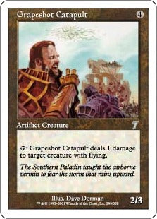 [299]【JP】【FOIL】ぶどう弾カタパルト/Grapeshot Catapult【7ED】[U][茶]
