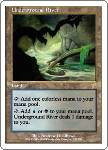 [330]【EN】【FOIL】地底の大河/Underground River【7ED】[R][土地]
