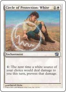 [014]【JP】【FOIL】白の防御円/Circle of Protection: White【8ED】[U][白]