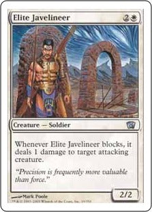 [020]【EN】【FOIL】精鋭なる投槍兵/Elite Javelineer【8ED】[U][白]