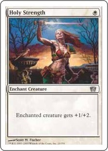 [025]【EN】【FOIL】聖なる力/Holy Strength【8ED】[C][白]