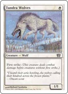 [055]【JP】【FOIL】ツンドラ狼/Tundra Wolves【8ED】[C][白]