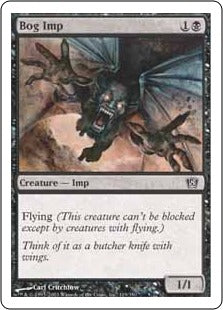 [124]【JP】【FOIL】沼インプ/Bog Imp【8ED】[C][黒]