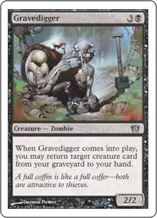 [143]【EN】【FOIL】グレイブディガー/Gravedigger【8ED】[C][黒]