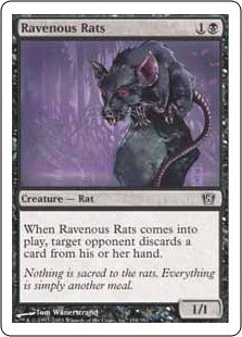 [163]【JP】貪欲なるネズミ/Ravenous Rats【8ED】[C][黒]