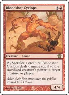 [184]【EN】【FOIL】血まなこのサイクロプス/Bloodshot Cyclops【8ED】[R][赤]
