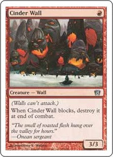 [187]【JP】【FOIL】燃えがらの壁/Cinder Wall【8ED】[C][赤]