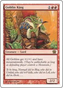 [195]【EN】ゴブリンの王/Goblin King【8ED】[R][赤]