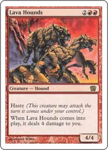 [203]【EN】溶岩の猟犬/Lava Hounds【8ED】[R][赤]