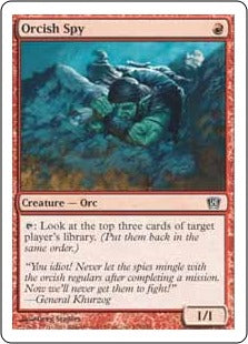 [213]【EN】【FOIL】オークのスパイ/Orcish Spy【8ED】[C][赤]