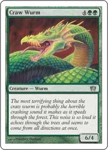 [244]【EN】【FOIL】大喰らいのワーム/Craw Wurm【8ED】[C][緑]