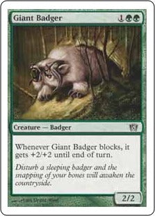 [259]【JP】【FOIL】大アナグマ/Giant Badger【8ED】[C][緑]