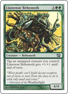 [267]【JP】【FOIL】ラノワールのビヒモス/Llanowar Behemoth【8ED】[U][緑]