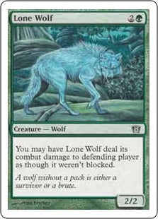 [268]【JP】【FOIL】一匹狼/Lone Wolf【8ED】[C][緑]