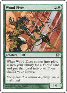 [296]【JP】ウッド・エルフ/Wood Elves【8ED】[C][緑]