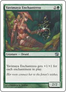 [297]【JP】【FOIL】ヤヴィマヤの女魔術師/Yavimaya Enchantress【8ED】[U][緑]