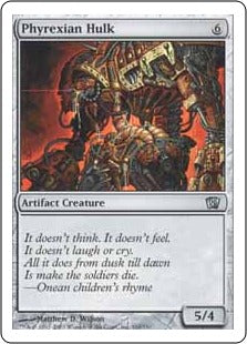 [317]【JP】【FOIL】ファイレクシアの大男/Phyrexian Hulk【8ED】[U][茶]