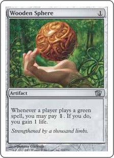 [328]【EN】【FOIL】森の宝球/Wooden Sphere【8ED】[U][茶]