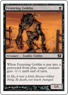 [130]【JP】ただれたゴブリン/Festering Goblin【9ED】[C][黒]