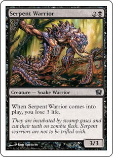 [162]【JP】蛇人間の戦士/Serpent Warrior【9ED】[C][黒]