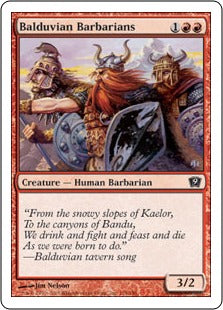 [174]【EN】バルデュヴィアの蛮族/Balduvian Barbarians【9ED】[C][赤]
