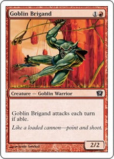 [190]【JP】ゴブリンの盗賊/Goblin Brigand【9ED】[C][赤]